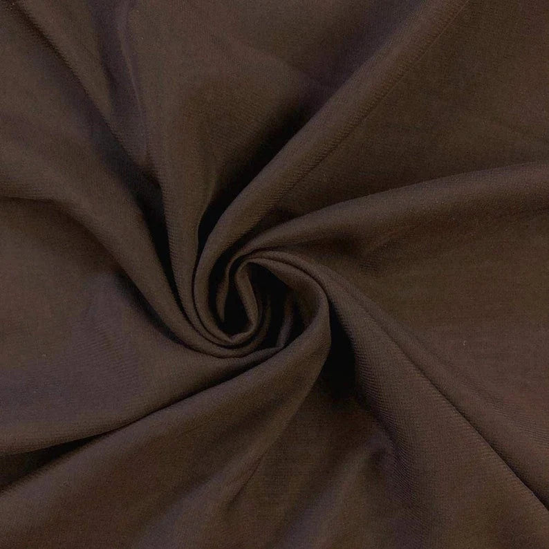 Polyester Soft Light Weight, Sheer, See Through Chiffon Fabric Sold By The Yard. Brown