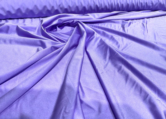 Shiny Milliskin Nylon Spandex Fabric 4 Way Stretch 58" Wide Sold by The Yard Lavender