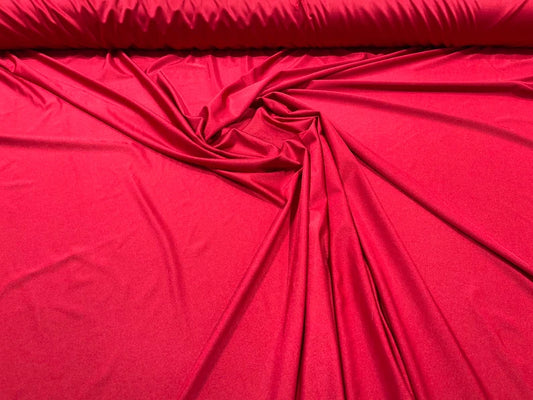 Shiny Milliskin Nylon Spandex Fabric 4 Way Stretch 58" Wide Sold by The Yard Apple Red